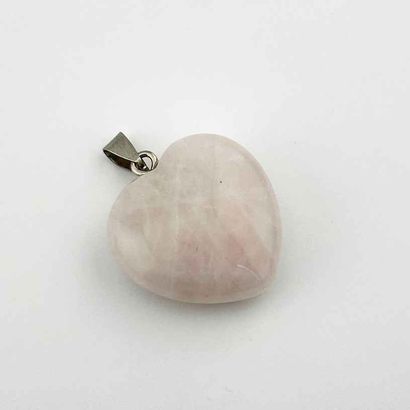 Кулон с розовым кварцем размер 30*30мм цвет серебро