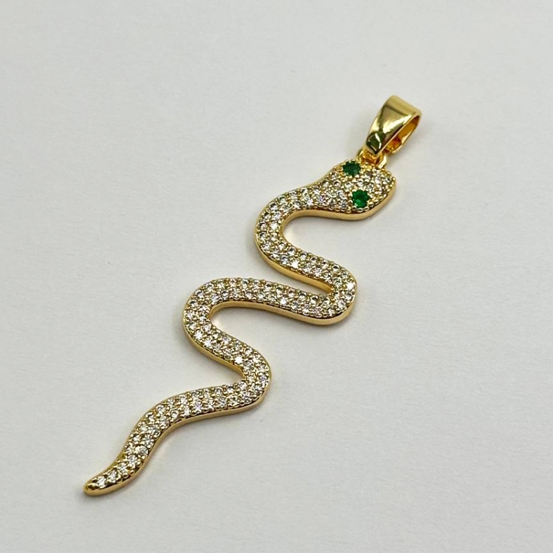 Подвеска Змея 45,5мм цвет золото