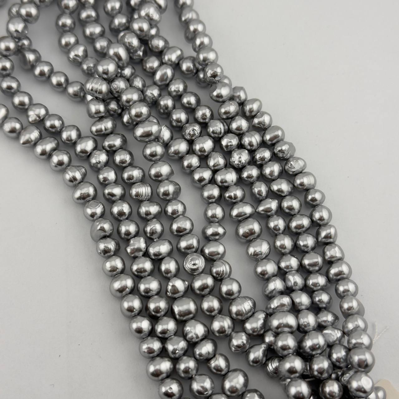 Майорка свободная форма цвет серый размер 6мм