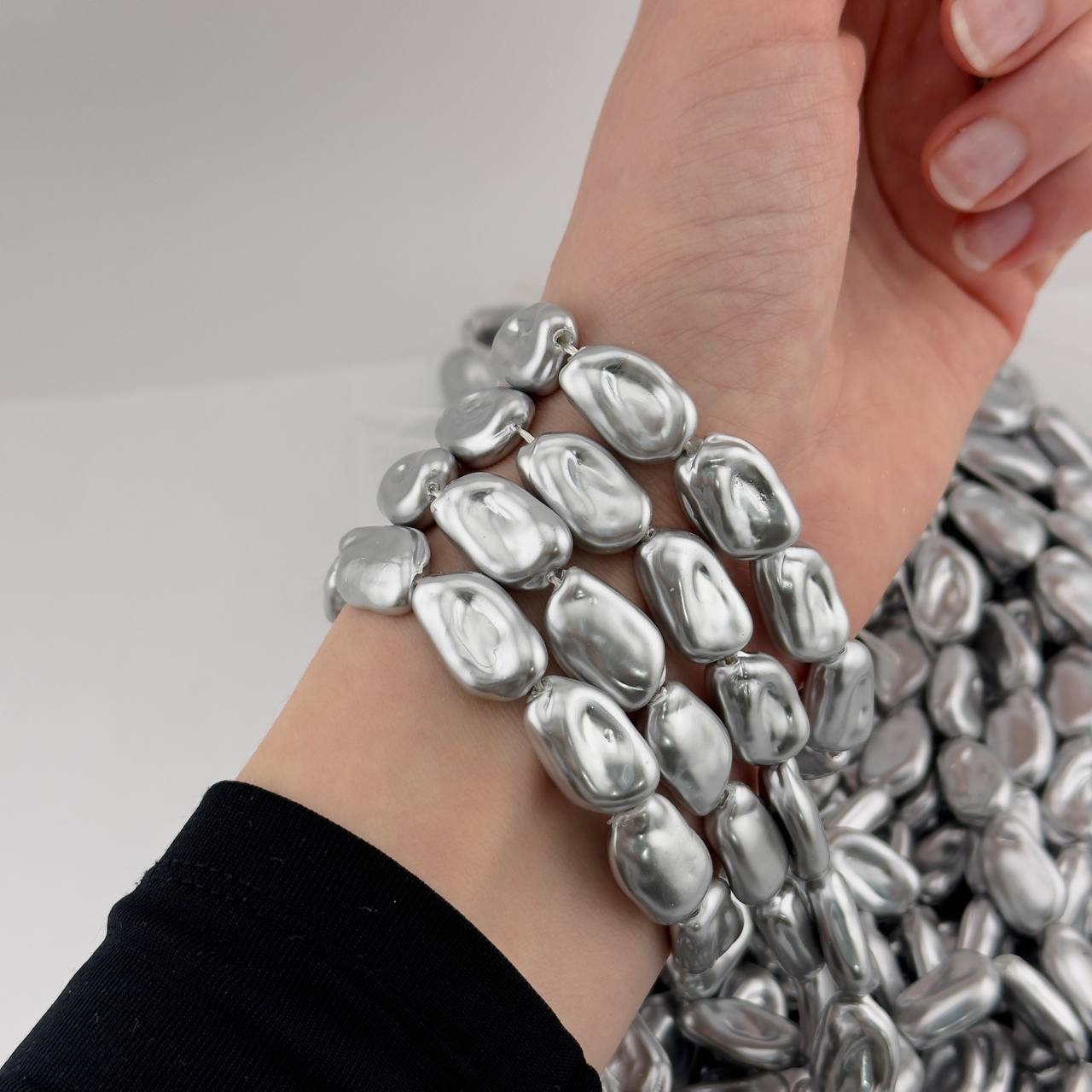 Майорка касуми цвет серый размер 11*20мм