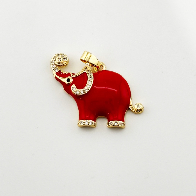 Подвеска слон размер 24*19мм цвет золото