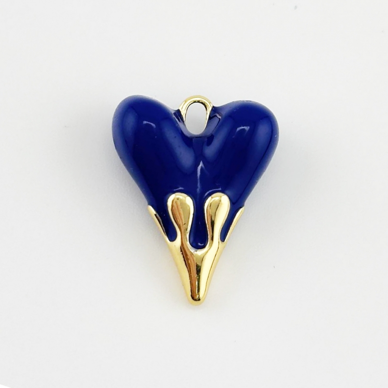 Подвеска сердце из эмали размер 19,6*24,6мм