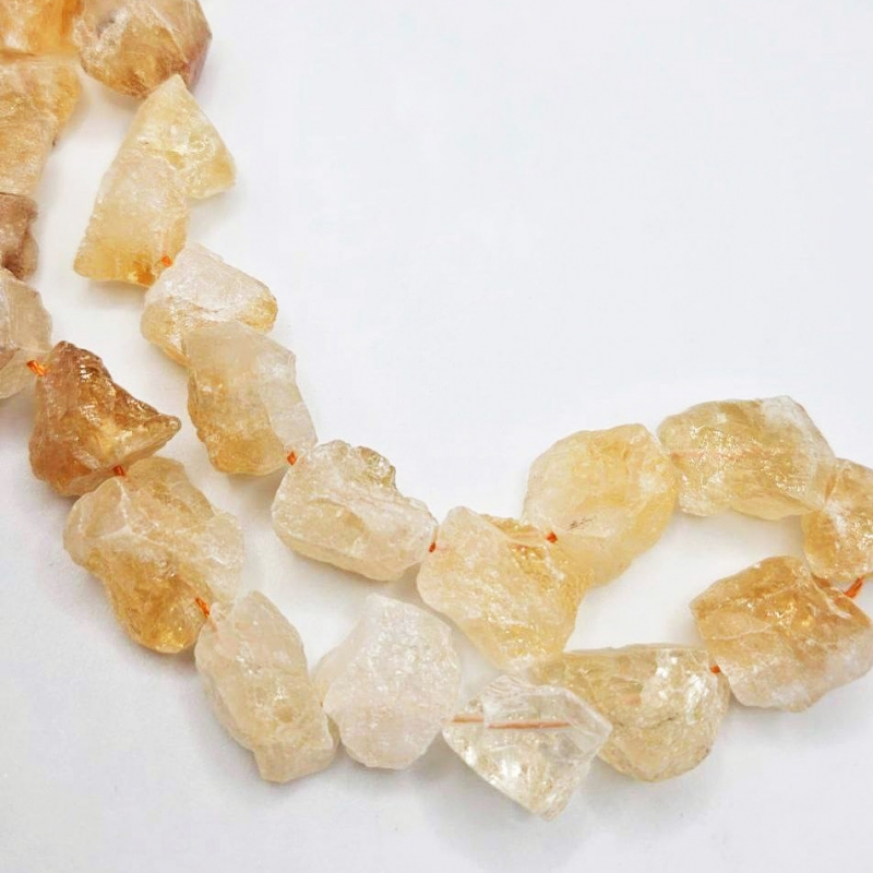 Цитрин необработанный размер 14*16мм натуральные бусины
