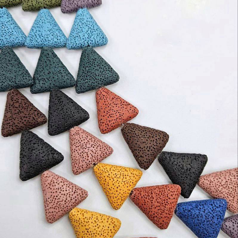 Бусины Вулканическая лава размер  25*7мм натуральный камень